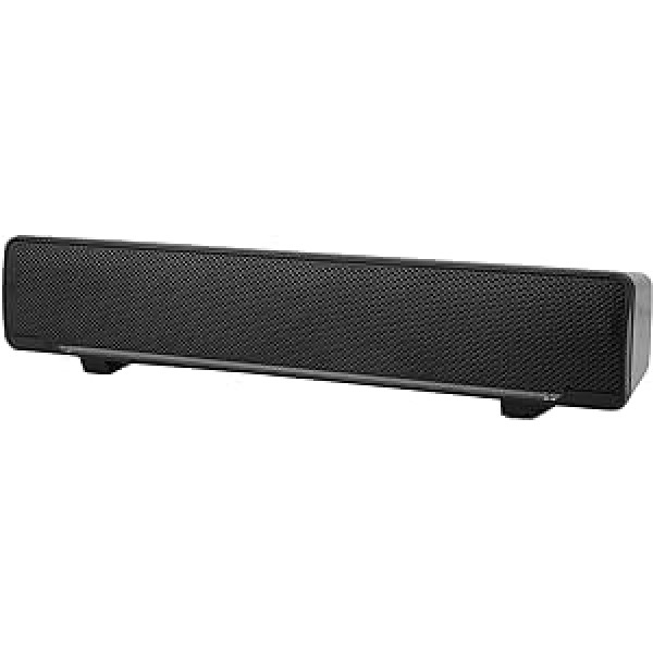 Annadue PC Soundbar Speaker, Wired Computer Gaming Speaker, Soundbar with Surround Stereo, Music Player, Bass Surround Sound Box, 3.5 mm Input for PC Mobile Phones, Tablets (Black)