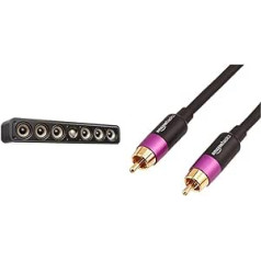 Polk Audio Signature Elite ES35 centrālais skaļrunis, gluds, augstas izšķirtspējas centrālais skaļrunis (gabals), melns & Amazon Basics PBH-19088 zemfrekvences skaļruņa kabelis, 2,4 m