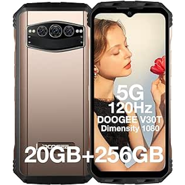 DOOGEE V30T āra mobilais tālrunis 5G 2023, 20GB+256GB/2TB 10800mAh, izmērs 1080, 66W ātra uzlāde, viedtālrunis