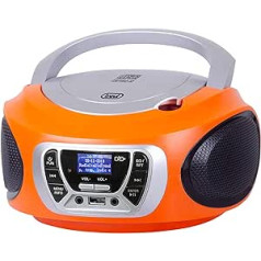 Trevi — pārnēsājams stereo CD Boombox DAB/DAB+ radio ar RDS un USB ieeju ar tiešu MP3 failu atskaņošanu