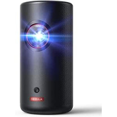 Nebula Anker Capsule 3 Laser 1080p, Smart, WLAN, Mini Beamer, melns, pārnēsājams Beamer, Dolby Digital, Laser Projektor, Autofokus, 120-Zoll Bild, 2,5 stundu Wiedergabe (Generalüberholt)