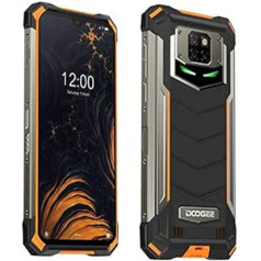 DOOGEE S88 Plus (8 GB + 128 GB) 10 000 mAh akumulators āra viedtālrunis bez līguma, 48 MP četrkodolu kamera, astoņkodolu Android 10, 6,3 collu FHD+ Corning Gorilla Glass, bezvadu uzlāde, IP68 R Robusts mobilais tālrunis, oranžs