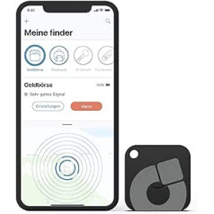 musegear Key Finder Recharge I Rechargeable I with Bluetooth App from Germany - Pack of 3 I Maximum Data Protection I Black I For iOS & Android I Find Keys