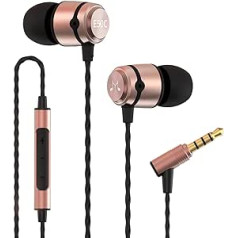 SoundMAGIC E50C Kabelgebundene Ohrhörer ar mikrofonu, In-Ear-HiFi-Kopfhörer, Gute geräuschisolierende Kopfhörer, Bequeme Passform, Schwarz/Gold