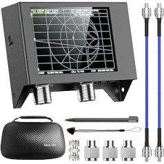 Seesii NanoVNA SAA-2N Antenna Analyzer, 4 Inch Vector Network Analyzer 50KHz-3GHz with LCD Screen for HF VHF UHF S Parameters Voltage Standing Wave Ratio Smith Chart