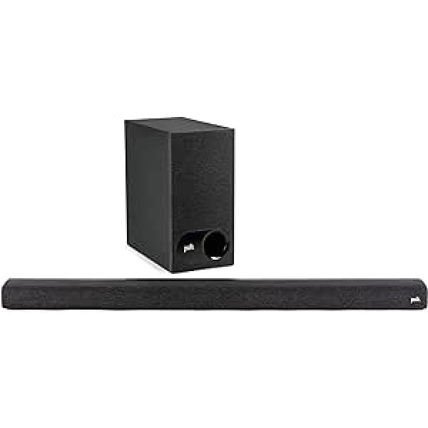 Polk Audio Signa S3 TV skaņas josla ar zemfrekvences skaļruni, HDMI ARC, Bluetooth, Google Chromecast, 5.1 Dolby Digital dekodēšana, AUX, optiskā ieeja