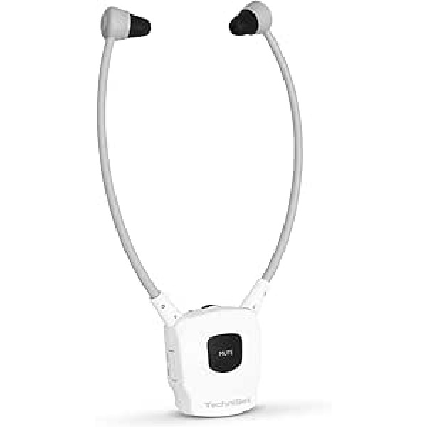 TechniSat STEREOMAN ISI 2 Headphones V2 (2nd Headphones, Wireless Stereo Wireless Headphones Including Battery, without Tansmitter, Only Suitable for STEREOMAN ISI 2 - V2) White