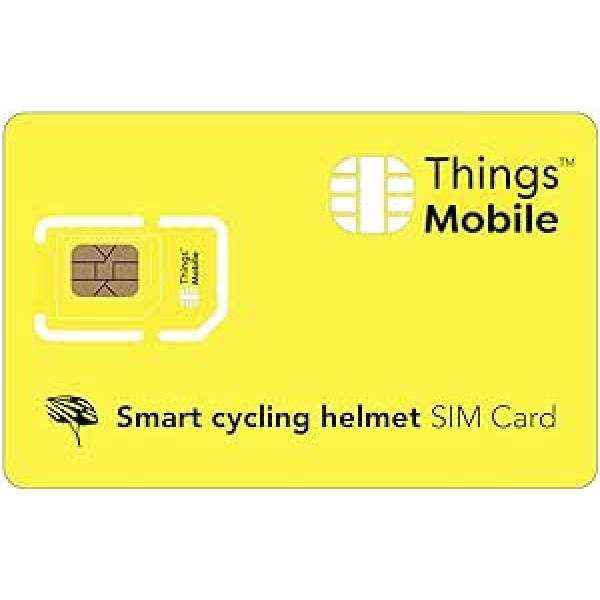 IOT/M2M SIM karte viedajai velosipēda ķiverei/viedriteņu ķiverei/Things Mobile — Things Mobile — globālā tīkla pārklājums, vairāku pakalpojumu sniedzēju tīkls GSM/2G/3G/4G, bez fiksētām izmaksām. 10 € iekļauts kredīts