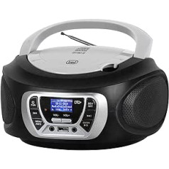 Trevi CMP 510 DAB stereo portatīvais CD Boombox radio DAB/DAB+ ar RDS, USB, AUX-IN, austiņu ligzdu, melns