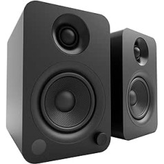 Kanto YU 140W Powered Speakers with Bluetooth 4.2 and RCA Input | Features Signal Detection and Auto Stand-by | Matte Black