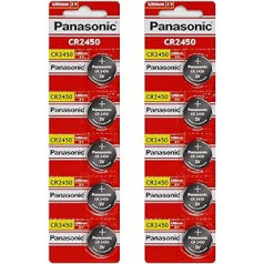 10pcs Panasonic Cr2450 3v Coin Lithium Battery