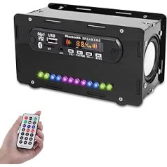 DONGKER DIY elektroniskais lodēšanas komplekts Bluetooth skaļruņu komplekts ar FM radio, mini mājas stereo skaņas pastiprinātājs ar LED indikatora gaismu, DIY radio komplekti, skaļruņu kaste ar tālvadības pulti