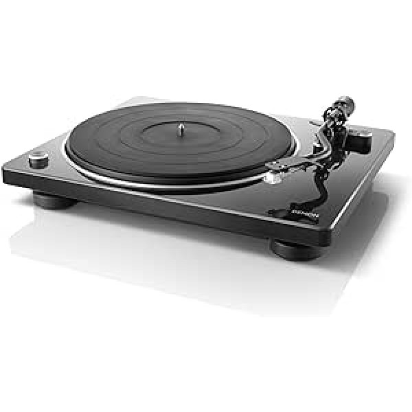 Denon DP450USBBKEM atskaņotājs (USB ports, siksnas piedziņa, tonera pacēlājs, iebūvēts priekšpastiprinātājs, S-Tonearm), melns