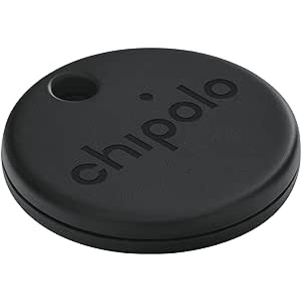 Chipolo One Spot — 1 iepakojums — atslēgu meklētājs, Bluetooth izsekotājs — darbojas ar Apple Kur? Lietotne (tikai iOS) (melns