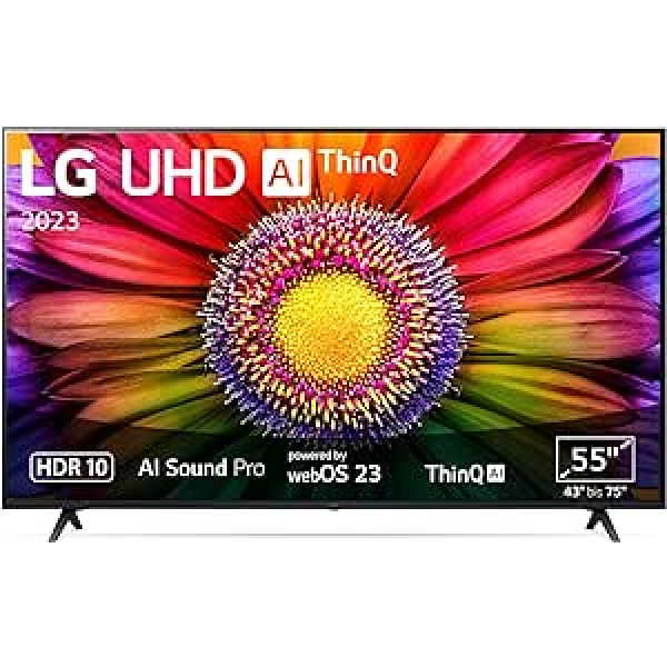 LG 55UR80006LJ 140 cm (55 collu) UHD TV (Active HDR, 60 Hz, Smart TV) [Modeļa gads 2023]