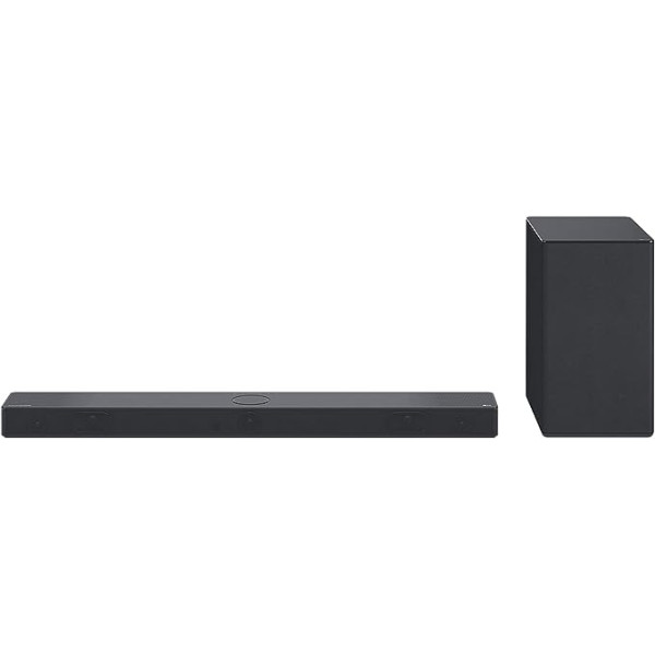 LG DSC9S 3.1.3 Soundbar (400 W) ar bezvadu zemfrekvences skaļruni (Dolby Atmos, HDMI, Bluetooth), melns [Modeļa gads 2023]