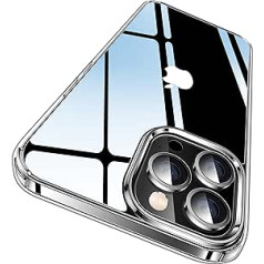 CASEKOO Crystal Clear priekš iPhone 13 Pro Max korpuss, [nekad nedzeltē] [Neiznīcināma militārā aizsardzība] Triecienizturīgs pret skrāpējumiem izturīgs aizsargmaciņš, plāns mobilā tālruņa korpuss iPhone 13 Pro Max — caurspīdīgs