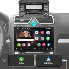 ATOTO A6 9 collu Android dubultā DIN automašīnas radio, kas ir savietojams ar Skoda, VW Volkswagen Golf Jetta, CarPlay un Android Car, Dual Bluetooth, WiFi/BT/USB piesaistes internets, HD-LRV, 2GB + 32GB, A6VW0 9PF