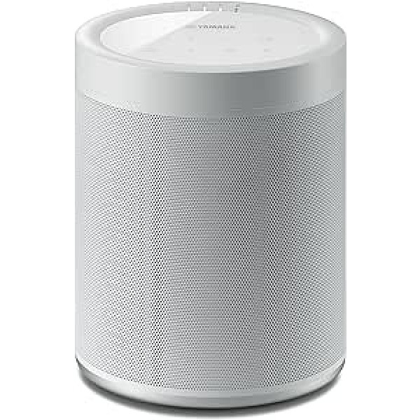 Yamaha MusicCast 20 Soundbox (bezvadu divvirzienu tīkla skaļrunis mūzikas straumēšanai bez ierobežojumiem — vairāku istabu WLAN skaļrunis, kas saderīgs ar Amazon Alexa) Balts