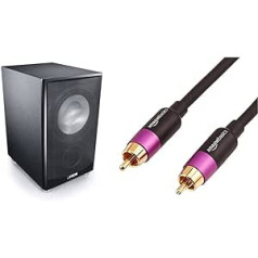 Canton AS 85.3 SC Powerful Active Subwoofer (200/280W) Black & Amazon Basics PBH-19089 - Subwoofer Cable, 4.6 m