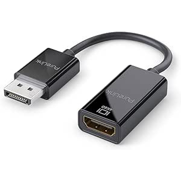 PureLink DisplayPort auf HDMI adapteris, 4K Ultra HD 60Hz, 18GB/s Bandbreite, vergoldete Steckkontakte, 0,15m, schwarz