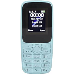 2G Seniors Mobile Phone, Unlocked Mobile Phone with 2.4 Inch HD Screen, Easy to Use Large Font, Large Speaker, Large Battery, Dual Card (Sky Blue)