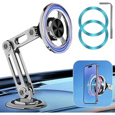 Jemey Magnetic Mobile Phone Holder for Car, Universal 360° Suction Cup Dashboard Mobile Phone Holder for Car, Phone Holder Car Compatible with iPhone, Samsung & Other Smartphones