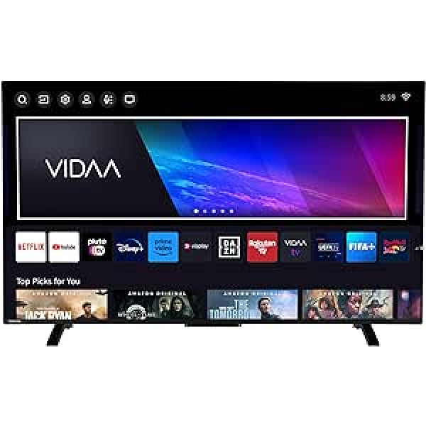 Toshiba 50UV2363DAW 50 collu televizors/VIDAA viedais televizors (4K UHD, HDR Dolby Vision, trīskāršs uztvērējs, Bluetooth, Dolby Audio) [2024]