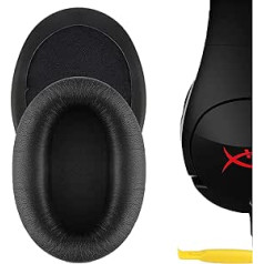 Geekria QuickFit rezerves ausu spilventiņi HyperX Cloud Flight, Cloud Flight S, Cloud Stinger Gaming austiņas Ausu spilventiņi, austiņu ausu spilventiņi, ausu kausu remonta daļas (melnas)