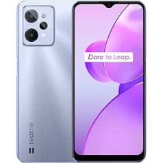 realme C31 4g viedtālrunis, spēcīgs Unisoc T612 procesors, 13 MP AI trīskāršā kamera, spēcīgs 5000 mAh akumulators, 16,5 cm (6,5 collas) pilnekrāna izmērs, 3+32 gaiši sudraba EU