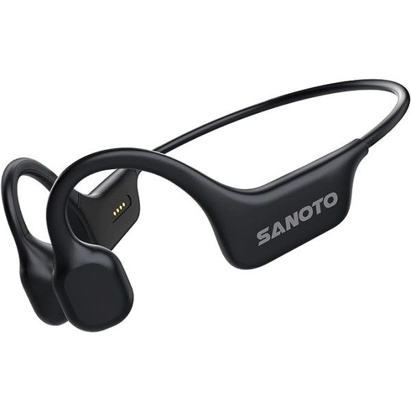 SANOTO Bone Sound Austiņas Bluetooth Open Ear Austiņas Bluetooth 5.0 Austiņas Sport Bone Conduction Austiņas Bezvadu IPX7 Ūdensizturīgas Sviedru austiņas Sporta Austiņas Velosipēds Riteņbraukšana Fitness