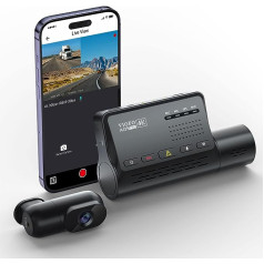 VIOFO A139 Pro 2CH 4K HDR + 1080P Dashcam Priekšējais aizmugurējais Starvis 2 sensors 3840 x 2160P 30 kadri/s, 5GHz WiFi Dual Dash Cam, GPS iebūvēta, automašīnas kamera ar CPL, balss izvade, bezmaksas lietotne, bufera stāvvietas režīms