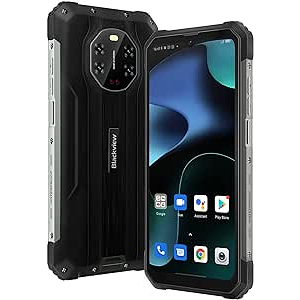 Blackview 5G āra viedtālrunis bez līguma BL8800, 50MP četru kameru, 20MP IR nakts redzamības kamera, izmērs 700 8GB + 128GB, 6,58 collas FHD+, 8380 mAh 33 W ātra uzlāde, IP68 robusts mobilais tālrunis