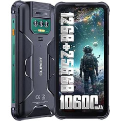 CUBOT Kingkong 8 (2023) āra mobilais tālrunis Android 13–10600 mAh, 12 GB/256 GB viedtālrunis bez līguma, 6,52 collu iebūvētais displejs, ar 5000 LM LED lukturīti, 48 MP kameru, IP68/69K/Dual 4GPS SIM/NFC