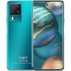 CUBOT X50 mobilais tālrunis bez līguma, 6,7 collu viedtālrunis, 64 MP + 32 MP četras kameras, 8 GB RAM + 128 GB ROM, SD 256 GB paplašināma, 4500 mAh akumulators Android 11, 4G divās SIM kartes, NFC/BT 4.2/TFace/OT