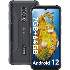 Blackview BV5200Pro Android 12 (7 GB+64 GB/TF-1 TB, astoņkodolu, 6,1 collu HD+, panorāmas kamera 13 MP + 8 MP, 5180 mAh, divas SIM kartes) Viedtālrunis, atbloķēts sejas ID/GPS/3 sloti/OTG/NFC