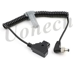 Uonecn D-Tap bloķēšanas taisnleņķa kabelis DC 2,1 x 5,5 mm strāvas barošanas kabelis Anton Bauer kabeļa video ierīcēm PIX-E7 7 skārienekrāna displejs