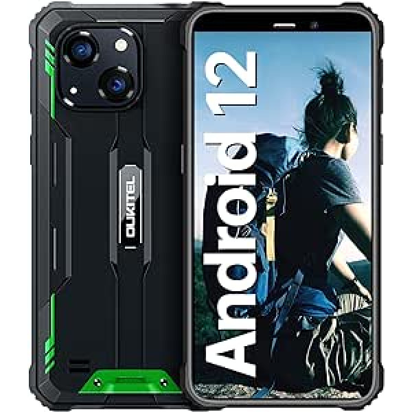 OUKITEL WP20 āra mobilais tālrunis 2023 5,93 collu HD+, Android 12 āra viedtālrunis bez līguma, 6300 mAh liels akumulators, 4 GB + 32 GB, IP68/69K ūdensizturīgs, robusts mobilais tālrunis, 4G divu SIM karte