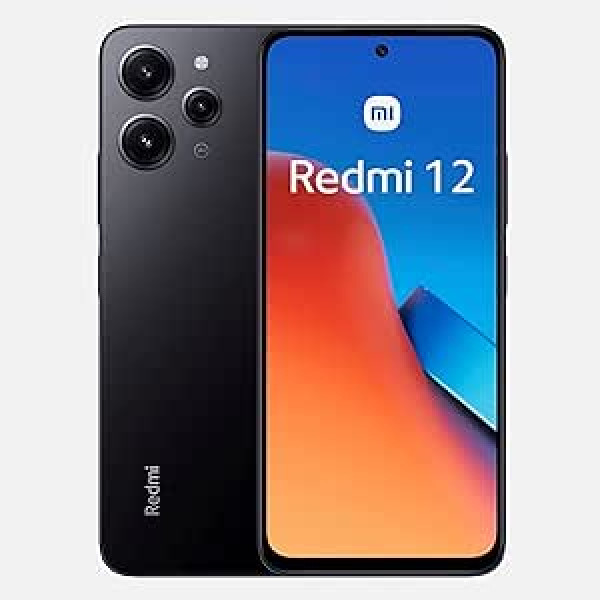 Xiaomi Redmi 12 mobilais tālrunis, 90Hz 6,79 collu FHD DotDisplay 8+128GB Android viedtālrunis ar MediaTek Helio G88 procesoru un 50MP AI trīskāršu kameru, 5000mAh akumulators IP53 putekļu un šļakatu izturīgs (melns)