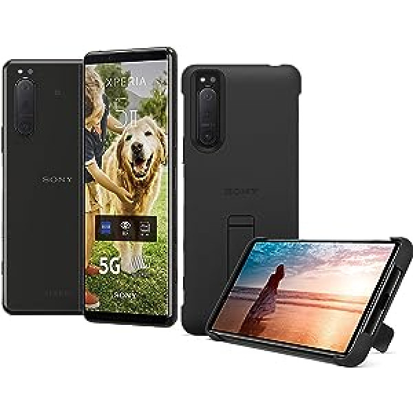 Sony Xperia 5 II 5G viedtālrunis (15,5 cm (6,1 collas) 21:9 CinemaWide FHD+ HDR OLED displejs, trīskāršā kameru sistēma, Android 12, bez SIM kartes, 8 GB RAM, 128 GB atmiņa) ar melnu korpusu, XQAS52C0B-AMA.YD