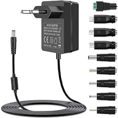 5 V universālā barošanas avota uzlādes kabelis 15 W 240 V maiņstrāva līdz līdzstrāvai 5 V 3 A 2,5 A 2 A 1,5 A pārveidotājs USB centrmezglam, televizora pierīcei, mazuļa monitoram, planšetdatoram, LED gaismām, videonovērošanas kamerām, televizora BoxRaspbe