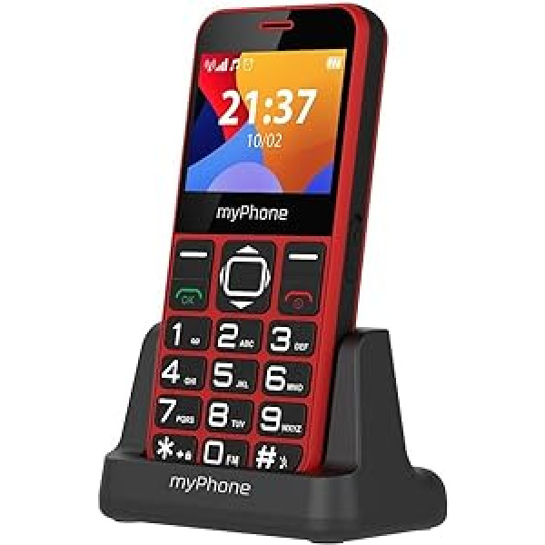 MP myPhone Halo 3 vecākais mobilais tālrunis bez līguma 22 collu lielas pogas mobilais tālrunis bezvadu tālrunis senioriem vecākais mobilais tālrunis ar uzlādes staciju Bluetooth kameras avārijas zvana poga