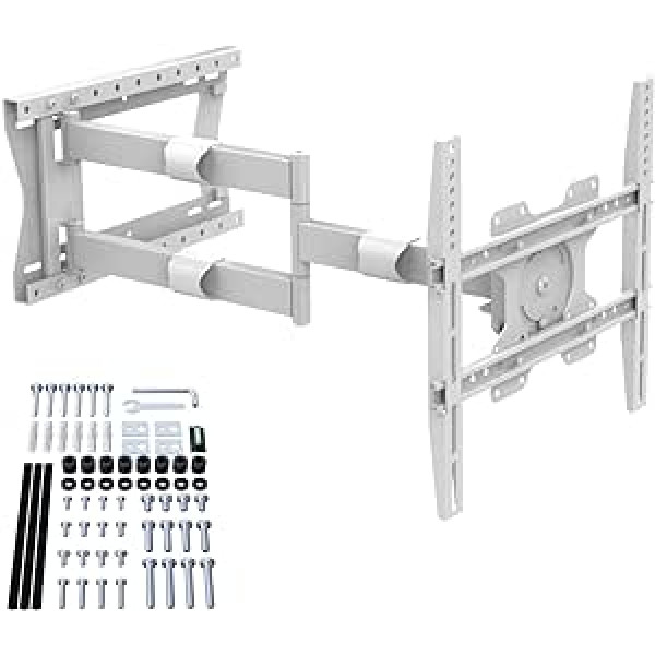 XTRARM TiTon F 80 cm sienas klīrenss, televizora sienas stiprinājums, gara grozāma svira, noliekt, pagriezt, pagriezt, pagarināt, TV apm. 32-75 collas līdz 60 kg, līdz VESA 400 x 400 mm, televizora stiprinājums