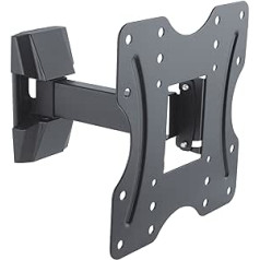 conecto, TV Wall Mount up to 42 Inches Tilting (+3°/-10°) Swivel (+/-90°) up to VESA 200 Load 25.0 kg Black