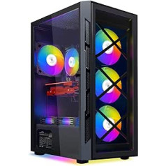 STGsivir Gaming Desktop PC, Intel Core i7 līdz 3,9 GHz, GeForce RTX 3060 12GB GDDR6, 32GB, 1TB SSD, WiFi 600M, BTB 5.0, RGB Fan x 6, W10H64