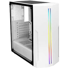 Xilence Xilent Blade X512.W.RGB spēļu datora korpuss, RGB ATX Midi tornis, balts/melns