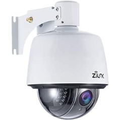 Zilnk IP WiFi āra kamera, HD, 1080P, 2MP, panoramēšanas / slīpuma / tālummaiņas āra novērošanas kamera, 5x optiskā tālummaiņa, automātiskais fokuss, nakts redzamība, IP65 ūdensizturīgs, kustības brīdinājums, atbalsta 128 GB SD kartes ba