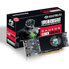 MAXSUN grafiskā karte AMD Radeon RX 550 4GB GDDR5 ITX datorspēļu videografiskā karte GPU HDPC zema profila 128 bitu DirectX 12 PCI Express X16 3.0, HDMI, DisplayPort