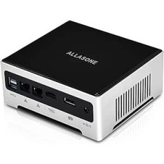 ALLASONE Mini PC Windows 11 Core i7-1165G7, Mini dators 16GB DDR4 RAM 512GB M.2 NVME SSD, Micro PC Dual LAN, USB3.0 HDMI DP 4K WiFi BT 4.2 Office PC