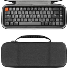 Geekria 65% kompakts tastatūras futrālis, cietā vāciņa ceļojumu soma 68 taustiņiem, kompakta tastatūra, saderīga ar Keychron K6 Bluetooth 5.1 Wireless, Keychron K6 Pro, HyperX Alloy Origins 65